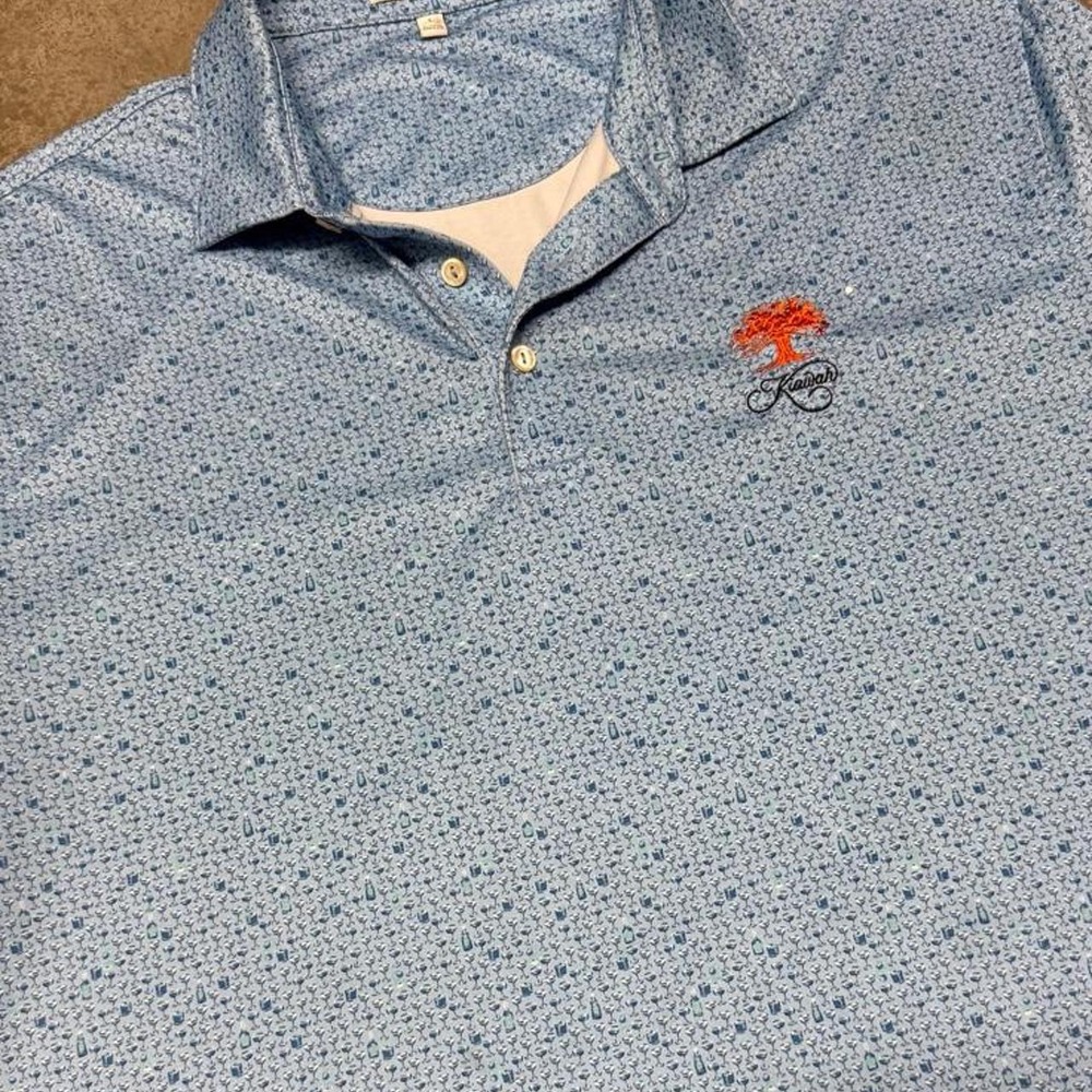 Peter Millar Summer Comfort Kiawah Island Men's Performance Polo Sz Large